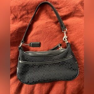 Black Coach Signature Sufflette mini bag Y2K
